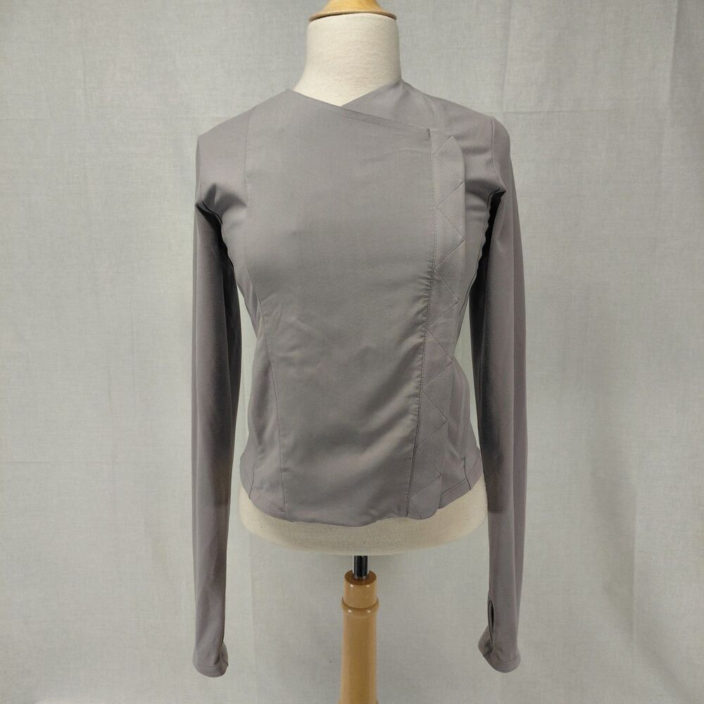 Under Armour LS Gray Cropped Coat All Season Gear SZ S